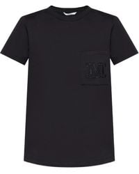 Max Mara - T-Shirt Mit Logo-Stickerei - Lyst