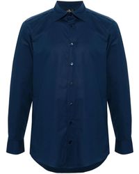 Etro - Spread-Collar Poplin Shirt - Lyst