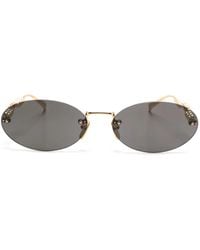 Gucci - Lunettes De Soleil À Monture Ovale - Lyst
