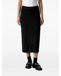 Marc O' Polo - Knitted Rear-Slit Midi Skirt - Lyst