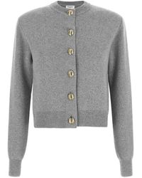 Balmain - Engraved-Button Crew-Neck Cardigan - Lyst