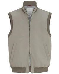 Brunello Cucinelli - Bonded Nylon Vest With Thermore Padding - Lyst