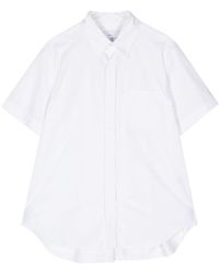 Fumito Ganryu - Pleated Cotton-blend Shirt - Lyst