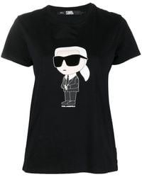 Karl Lagerfeld - Ikonik Organic-cotton T-shirt - Lyst