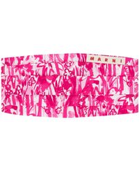 Marni Mascherina con stampa - Rosa
