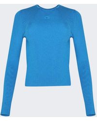 Marine Serre - Fein Gerippter Pullover - Lyst