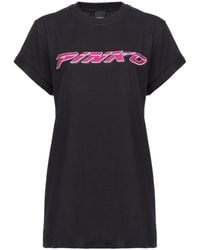 Pinko - Logo-Embellished Cotton T-Shirt - Lyst