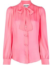 Moschino - Pussy-bow Collar Blouse - Lyst