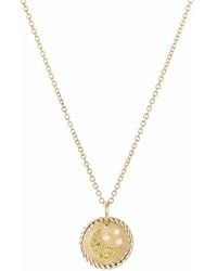 David Yurman - 18Kt Cable Collectibles Moon And Stars Sapphire And Diamond Necklace - Lyst