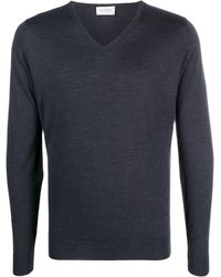 John Smedley - V-Neck Long-Sleeved Jumper - Lyst