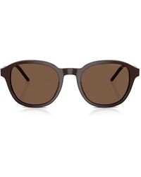 Emporio Armani - Zonnebril Met Rond Montuur - Lyst