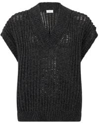 Peserico - Chunky-Knit V-Neck Vest - Lyst