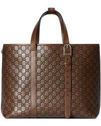 Gucci - Gg Emblem Large Tote Bag - Lyst