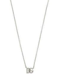 Dolce & Gabbana - Collar De Cadena Con Logo Dg - Lyst