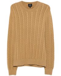 A.P.C. - Cable-Knit Wool Sweater - Lyst