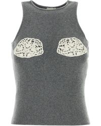 Magda Butrym - Top con detalle de ganchillo - Lyst