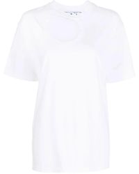 Off-White c/o Virgil Abloh - Cut-Out Cotton T-Shirt - Lyst