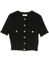 Sandro - Cropped Short-Sleeve Cardigan - Lyst