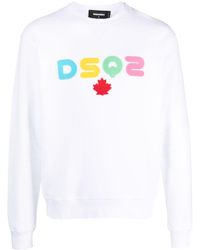 DSquared² - Logo-appliqué Cotton Sweatshirt - Lyst