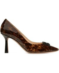 Bally - 85mm Evanca Leopard-print Patent Pumps - Lyst