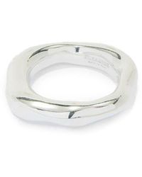 Jil Sander - Ring mit graviertem Logo - Lyst