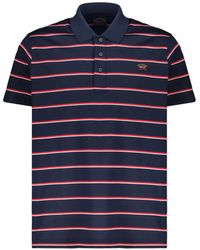 Paul & Shark - Striped Short-Sleeve Polo Shirt - Lyst