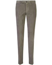 Incotex - Ribfluwelen Broek Met Logo - Lyst