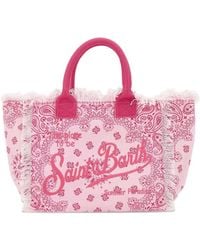 Mc2 Saint Barth - Bolso shopper de algodón con solapa - Lyst