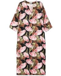 P.A.R.O.S.H. - Floral-Print Maxi Dress - Lyst