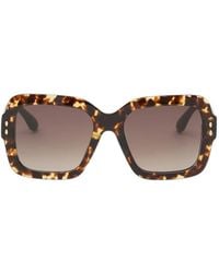 Isabel Marant - Lunettes De Soleil Sundy À Monture Carrée Effet Écaille De Tortue - Lyst