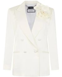 Philipp Plein - Double-Breasted Satin Blazer Roses - Lyst
