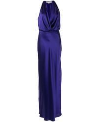 Michelle Mason - Draped-Detail Halterneck Gown - Lyst
