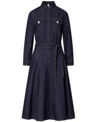 Liu Jo - Long Denim Shirt Dress - Lyst