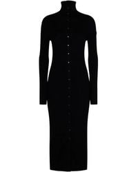 Moncler - Ribbed Knit Midi Dress - Lyst