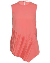 Club21 Collection - Georgette Danielle Pleated Asymmetric Top - Lyst
