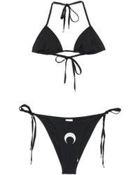 Marine Serre - Moon-Print Triangle Bikini Set - Lyst