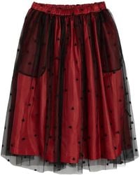 Comme des Garçons - Flower-Embellishment Pattern Skirt - Lyst