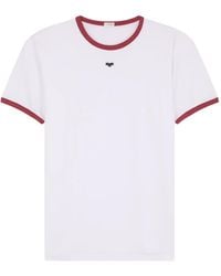Fursac - Contrast-Trim Cotton T-Shirt - Lyst