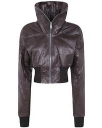 Rick Owens - Veste Crop En Cuir - Lyst