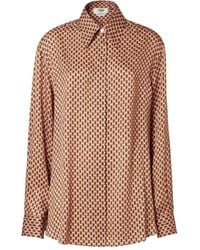 Fendi - Zijden Blouse Met Stippen Jacquard - Lyst