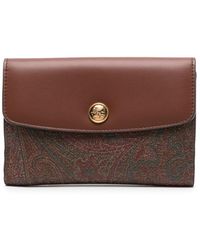 Etro - Paisley-print Leather Wallet - Lyst