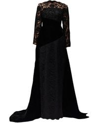 THA SEEN - Lace-Panel Maxi Dress - Lyst