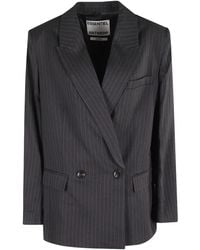 Essentiel Antwerp - Pinstripe Double-Breasted Blazer - Lyst