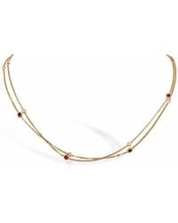 Pragnell - 18Kt Rose Sundance Ruby And Diamond Necklace - Lyst