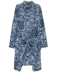 Emporio Armani - Cotton Chemisier Dress - Lyst