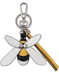 Mulberry - British Summer Bumblebee Leather Keyring - Lyst