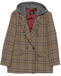 Dixie - Check Double-Breasted Jacket - Lyst
