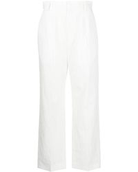 MM6 by Maison Margiela - Pinstripe Cropped Trousers - Lyst