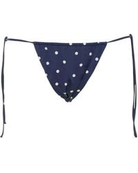 Mc2 Saint Barth - Polka-Dot Tie-Side Bikini Bottom - Lyst