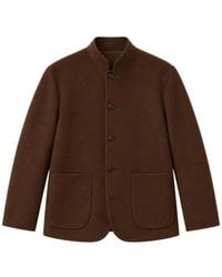 Officine Generale - Veste Simão En Laine À Col Mao - Lyst